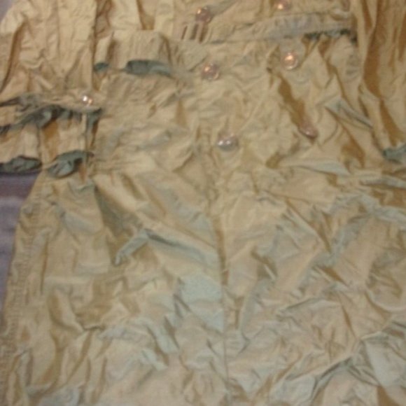 1974 VIETNAM ERA MEN'S sz36/REG NYLON TAUPE SHADE 179 ARMY USMC RAINCOAT SV 678 - Picture 4 of 12